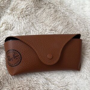 Ray-Ban Brown Leather Glasses Case